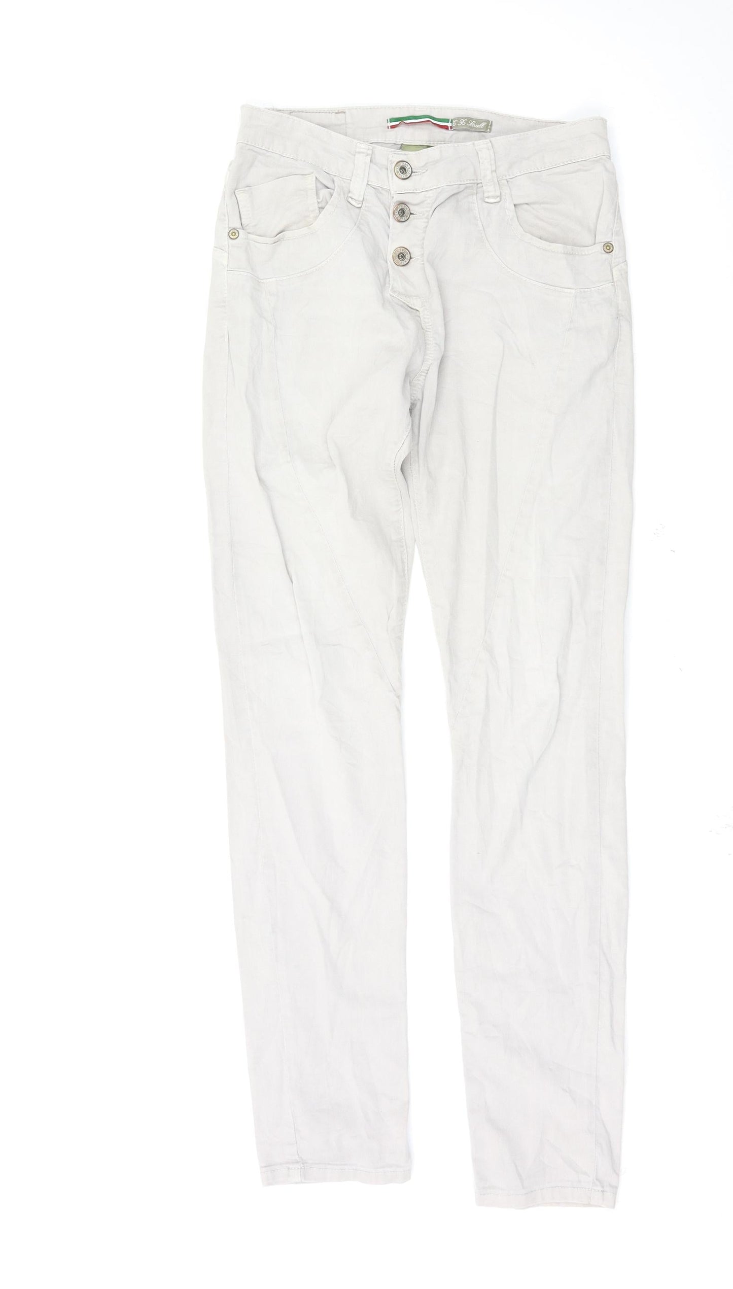 Womens UK Size 28 Preworn Regular Fit Skinny Grey Jeans