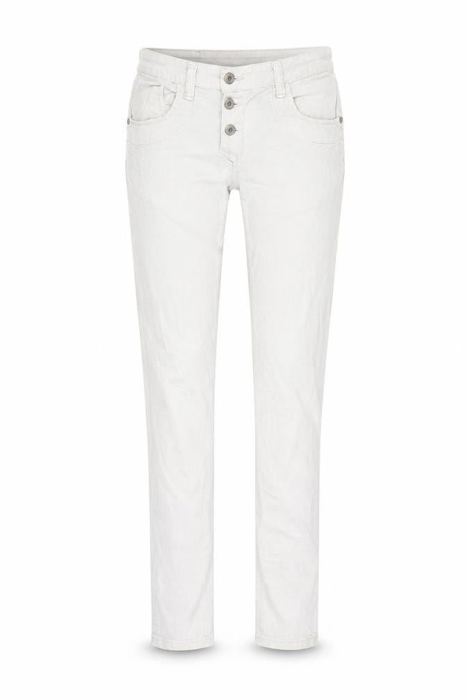 Front view of women’s grey skinny jeans, size UK 28, 28.5-inch leg