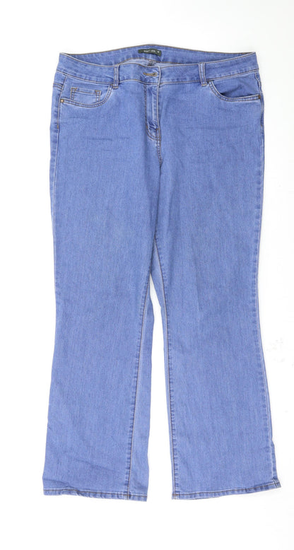 Bonmarché Womens Blue   Bootcut Jeans Size 16 L28 in