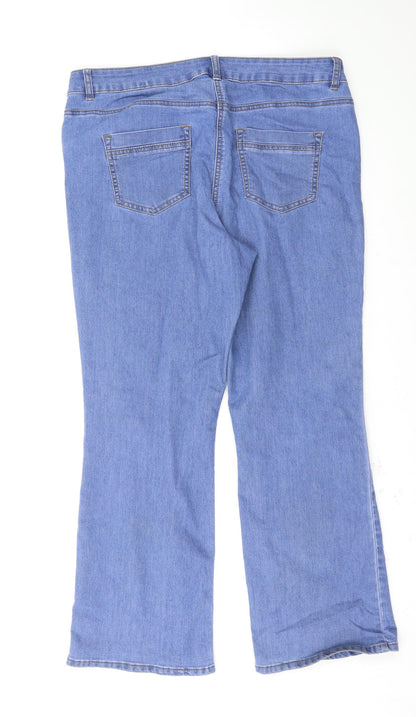 Bonmarché Womens Blue   Bootcut Jeans Size 16 L28 in