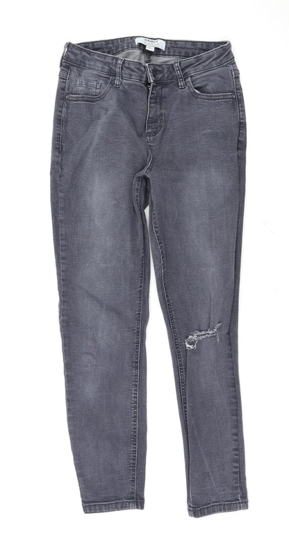 Dorothy Perkins Womens Grey   Skinny Jeans Size 10 L26 in