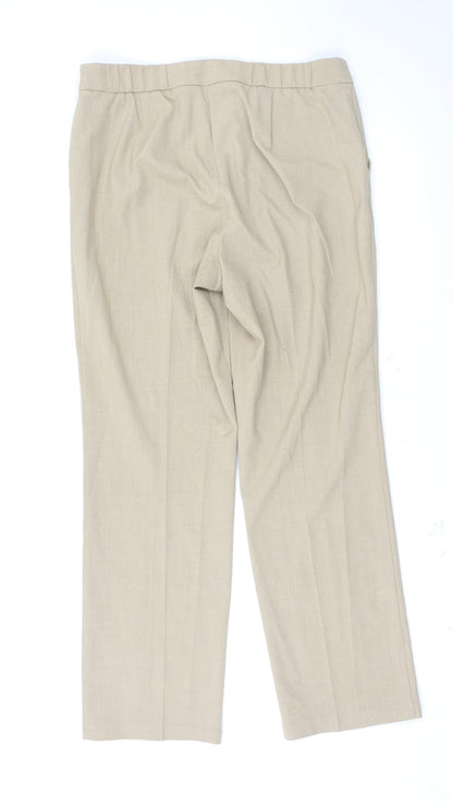 Womens UK Size 14 Marks and Spencer Regular Fit  Beige Trousers
