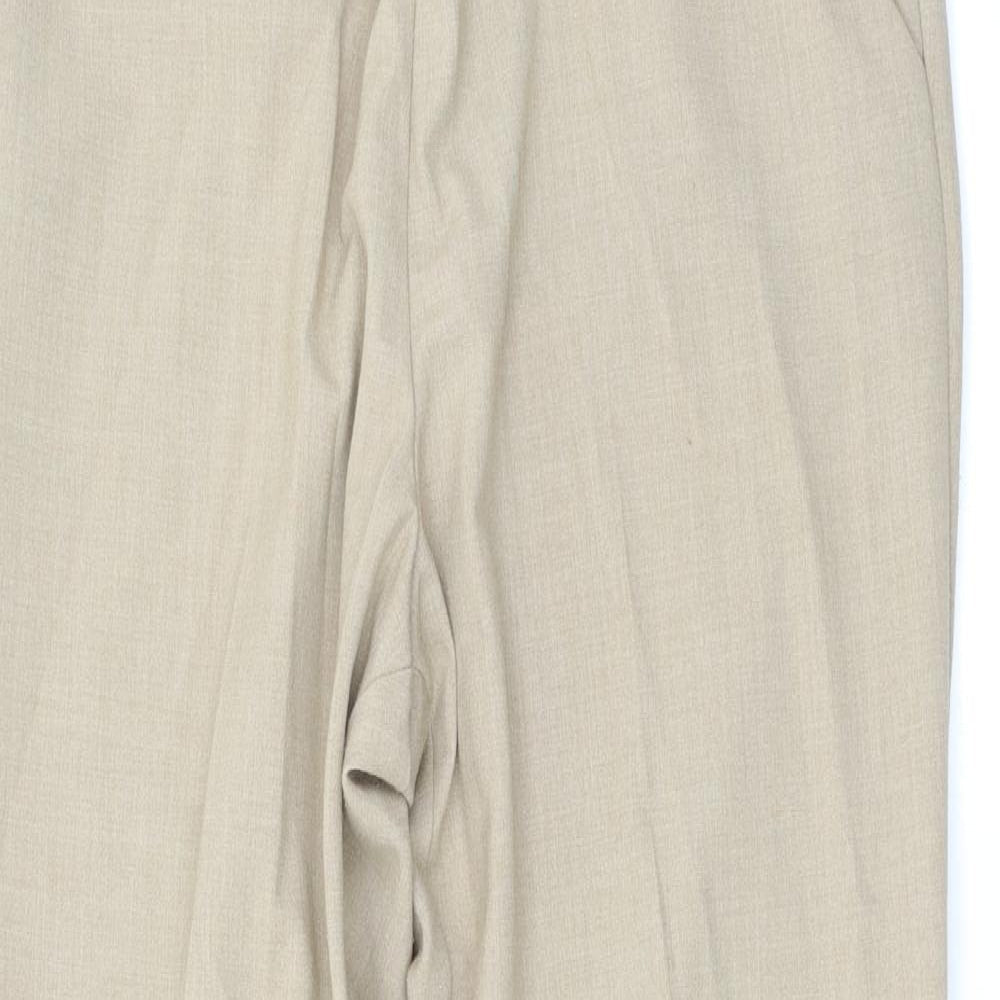 Womens UK Size 14 Marks and Spencer Regular Fit  Beige Trousers
