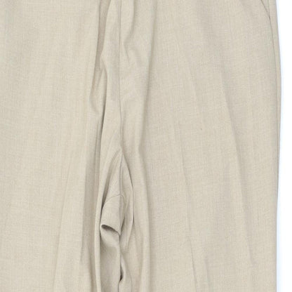 Womens UK Size 14 Marks and Spencer Regular Fit  Beige Trousers