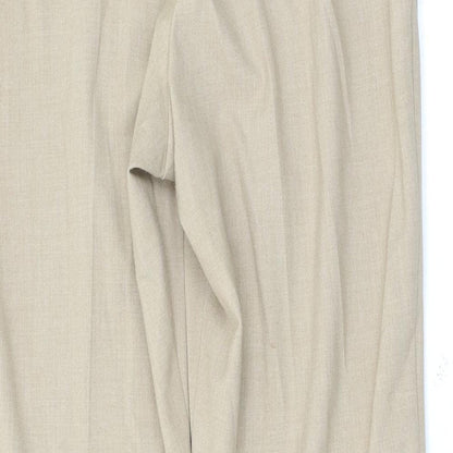 Womens UK Size 14 Marks and Spencer Regular Fit  Beige Trousers