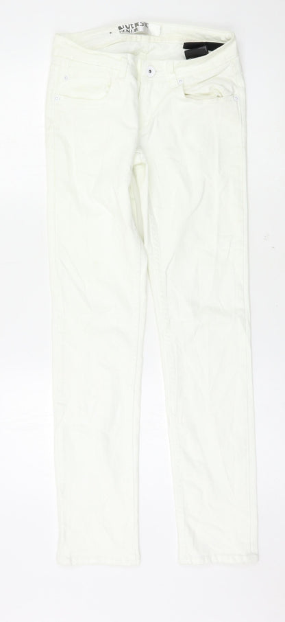 Womens UK Size 26 Diverse Regular Fit Skinny White Jeans
