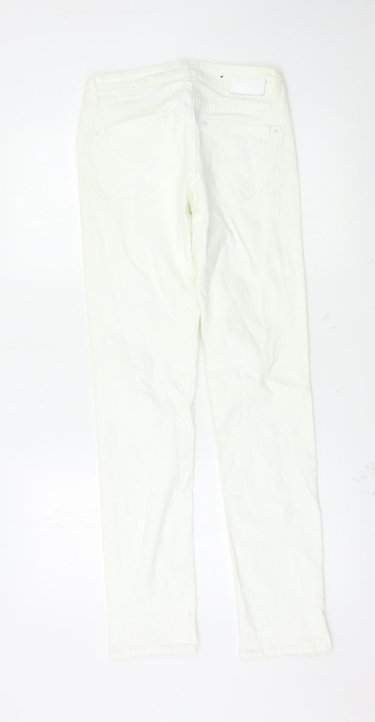 Womens UK Size 26 Diverse Regular Fit Skinny White Jeans