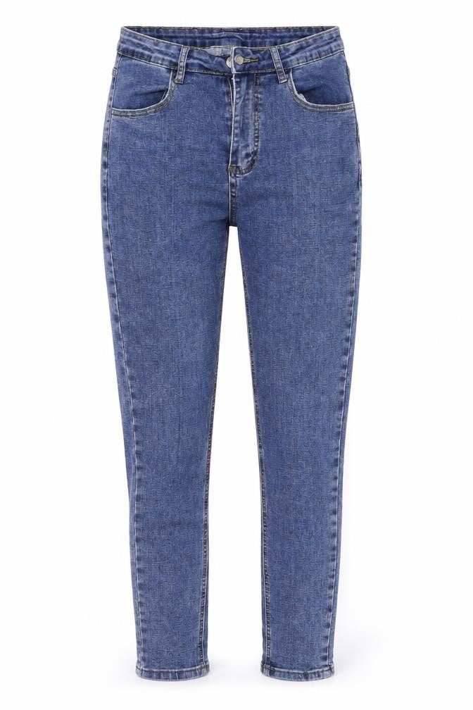 Front view of SHEIN women’s blue skinny jeans, size M, 26-inch leg