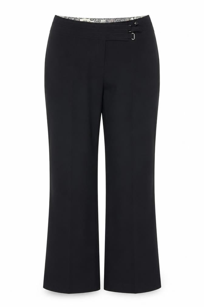 Front view of Marks & Spencer women’s black trousers, size UK 14, 30-inch leg