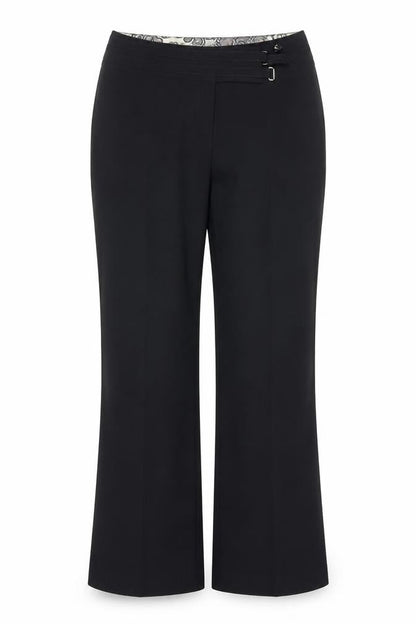 Front view of Marks & Spencer women’s black trousers, size UK 14, 30-inch leg
