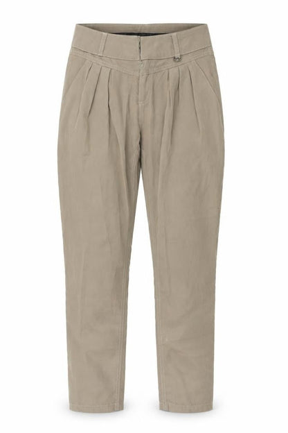 Front view of ti women’s brown trousers, size UK 32, 30-inch leg