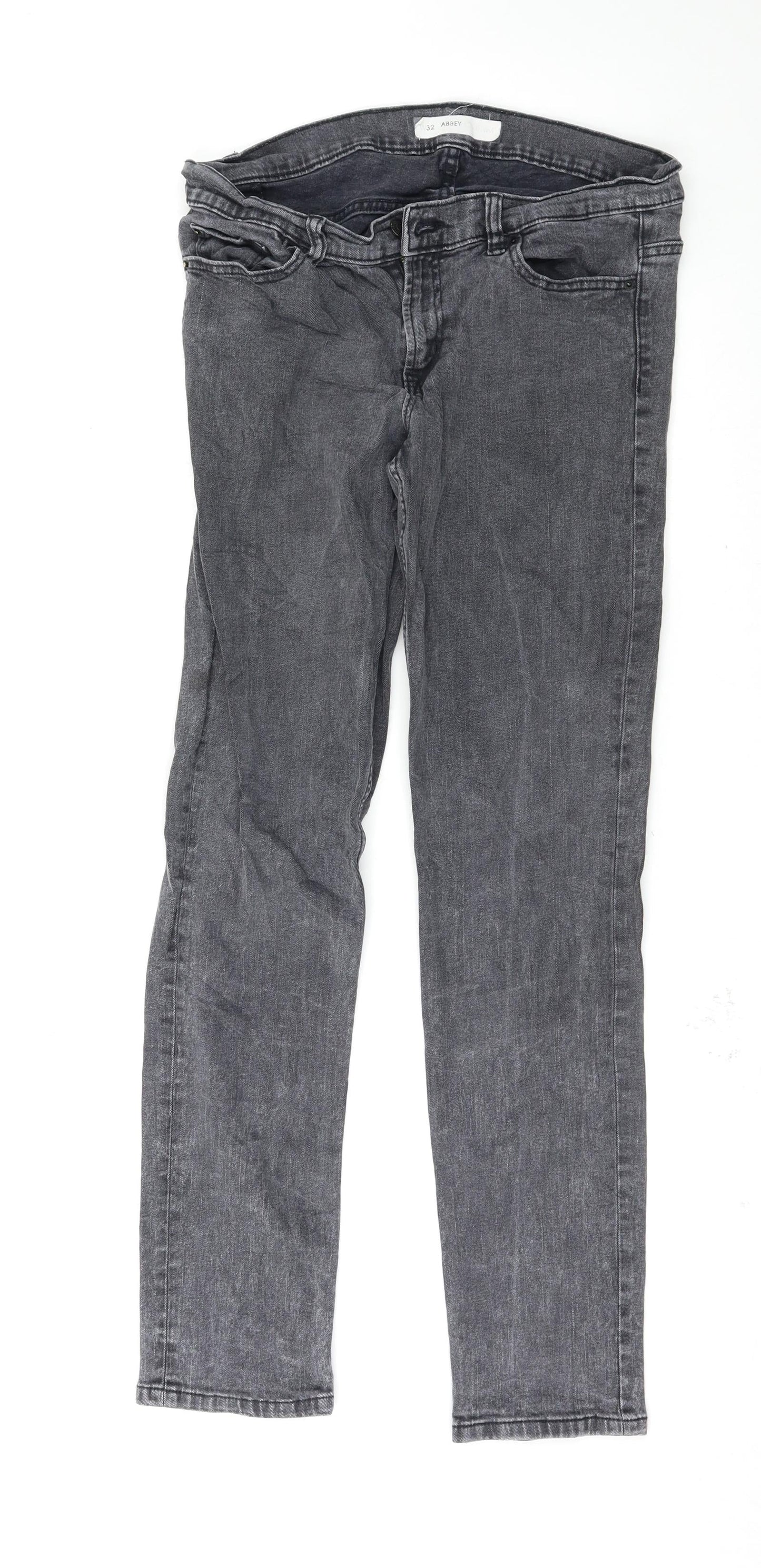 abbey denim Womens Grey   Skinny Jeans Size 32 L30 in