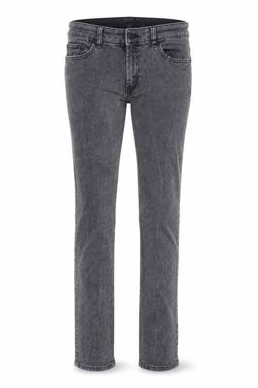 Front view of abbey denim women’s grey skinny jeans, size UK 32, 30-inch leg