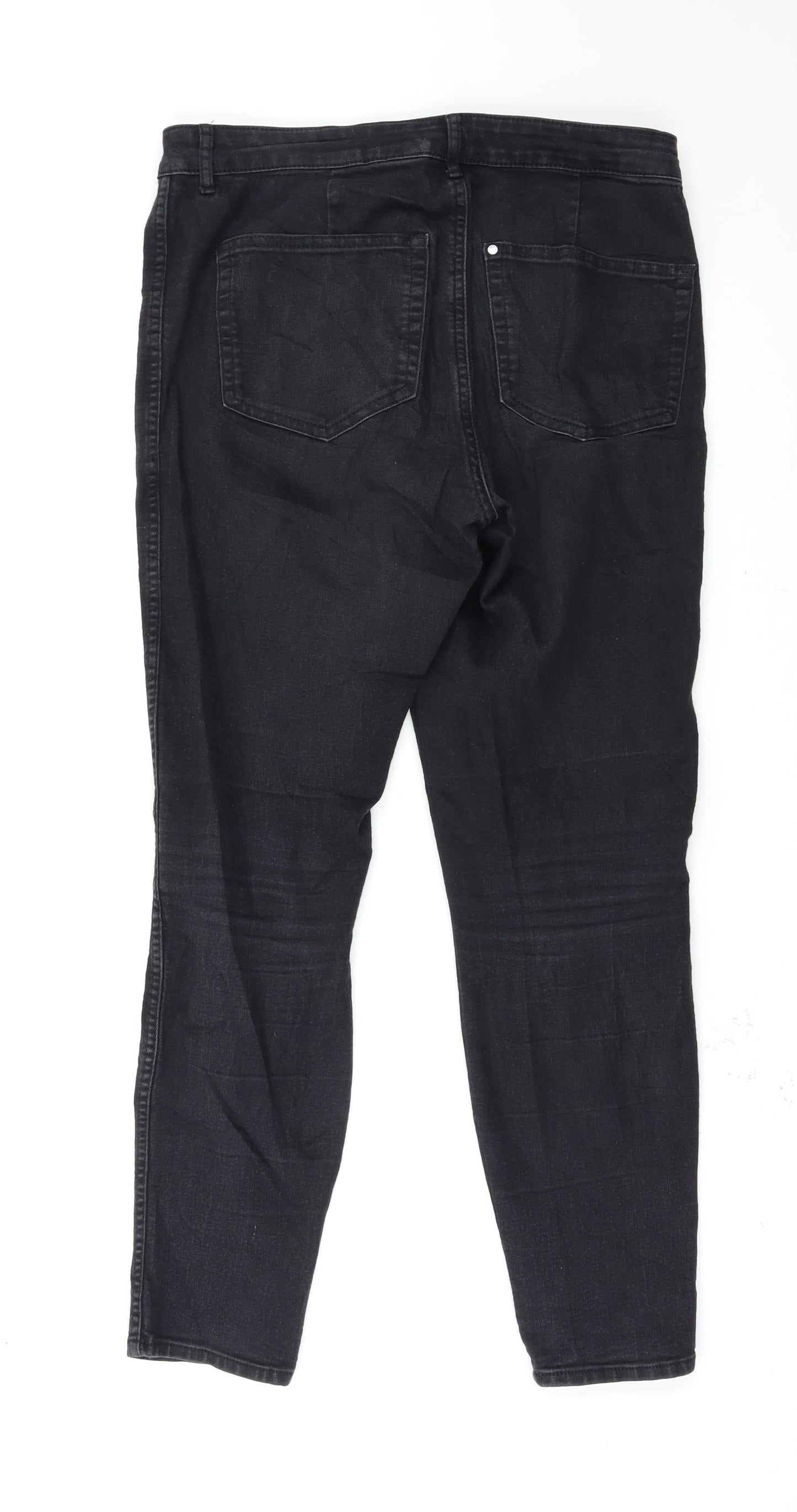 Womens UK Size 12 Preworn Regular Fit Jegging Black Jeans