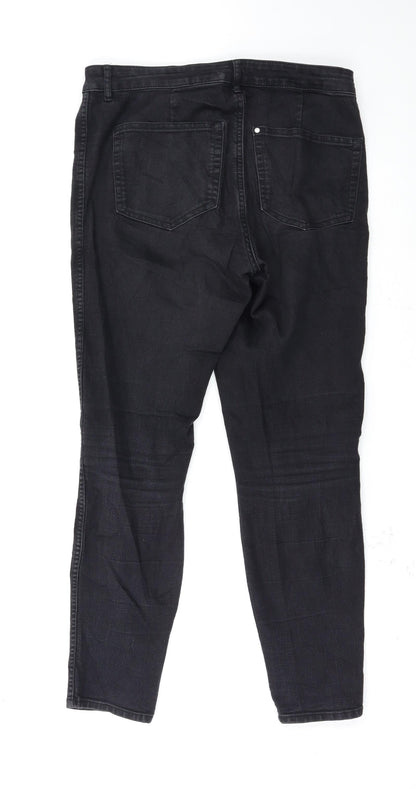 Womens UK Size 12 Preworn Regular Fit Jegging Black Jeans