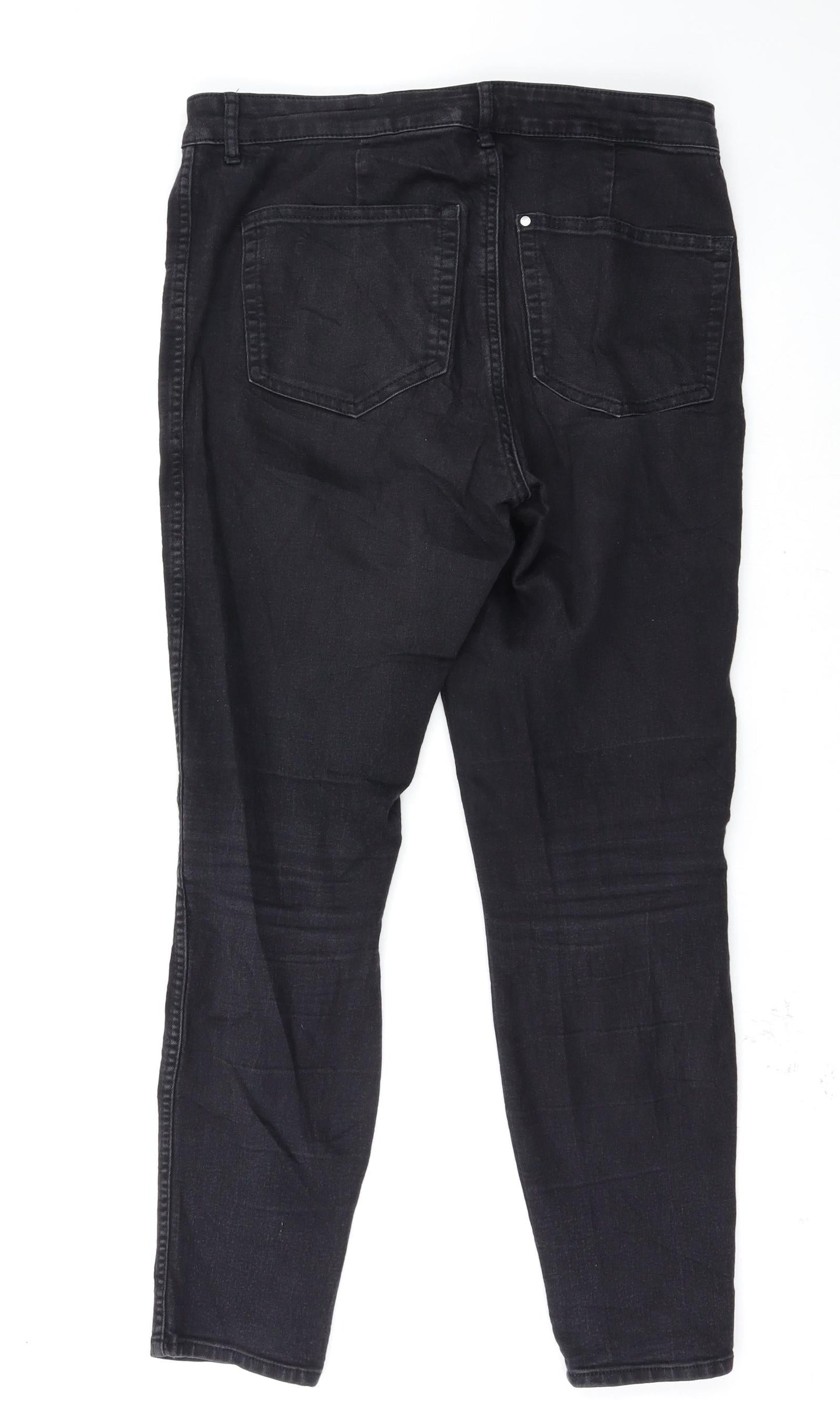 Womens UK Size 12 Preworn Regular Fit Jegging Black Jeans