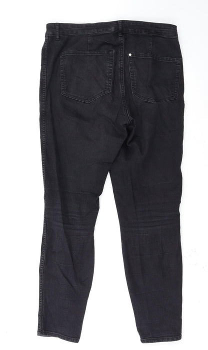 Womens UK Size 12 Preworn Regular Fit Jegging Black Jeans