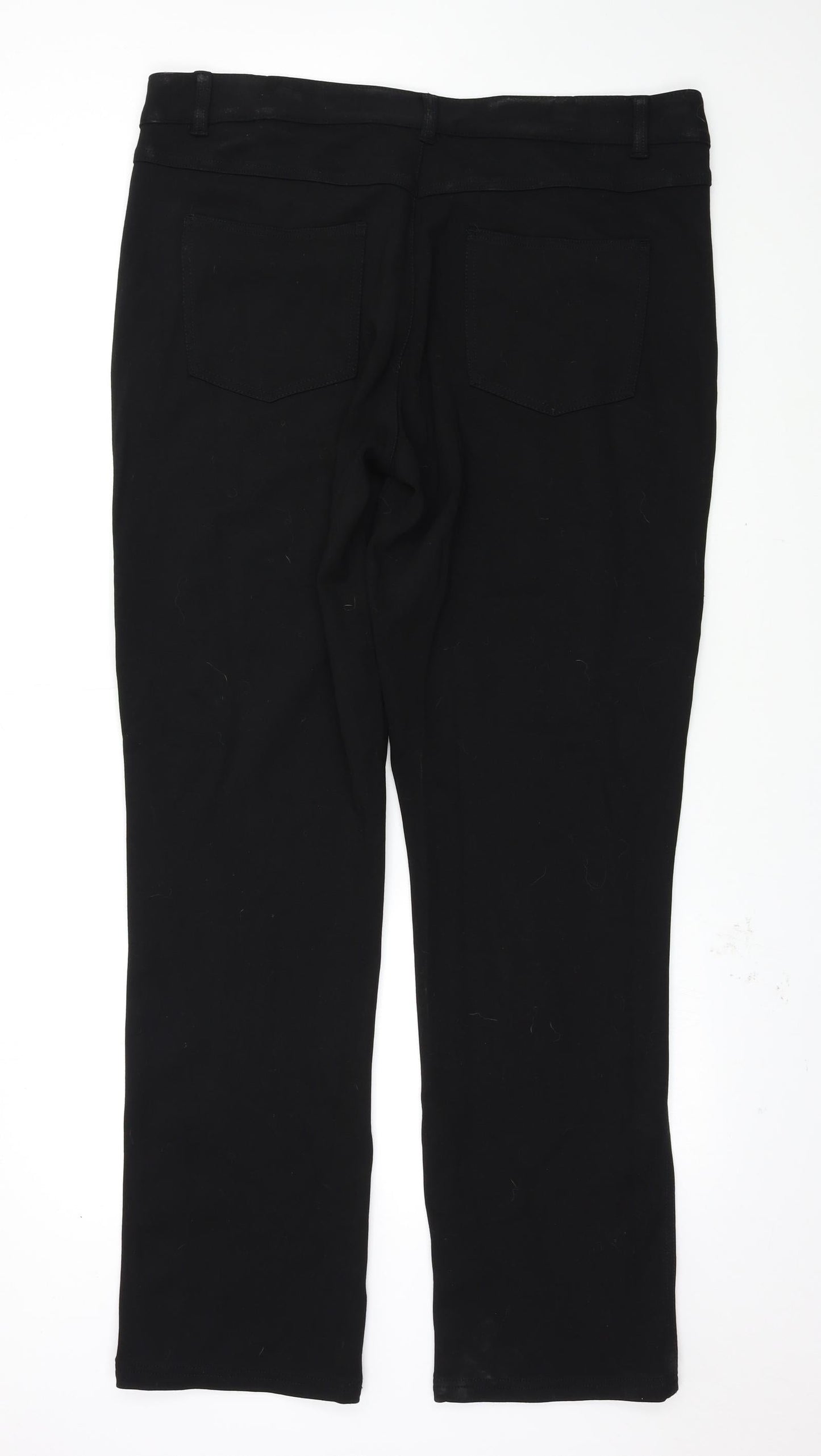 Womens UK Size 40 Preworn Regular Fit  Black Trousers