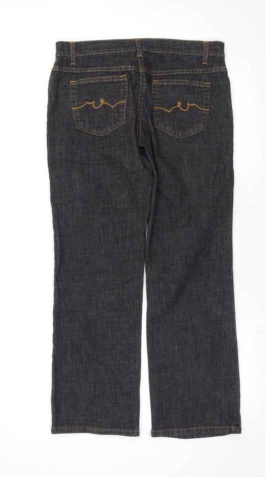 Miss Selfridge Womens Black   Straight Jeans Size 32 L27 in