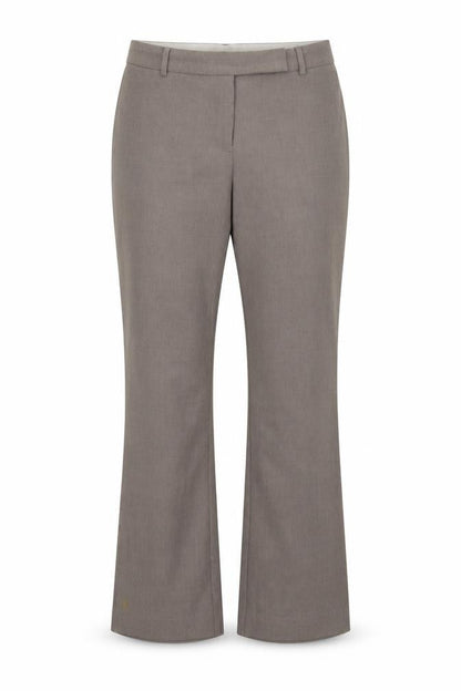 Front view of Marks & Spencer women’s grey trousers, size UK 10, 30-inch leg