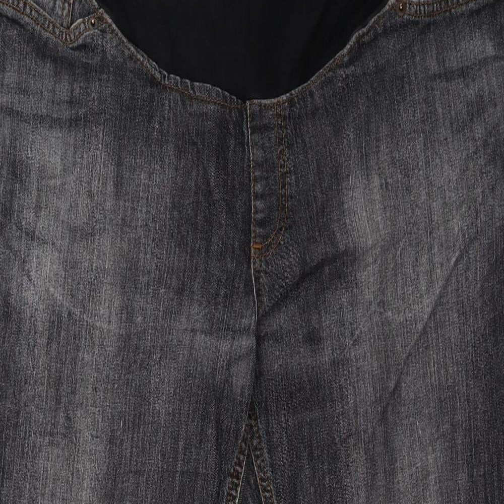 Womens UK Size XL H&M Regular Fit Straight Grey Jeans