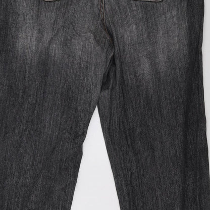 Womens UK Size XL H&M Regular Fit Straight Grey Jeans