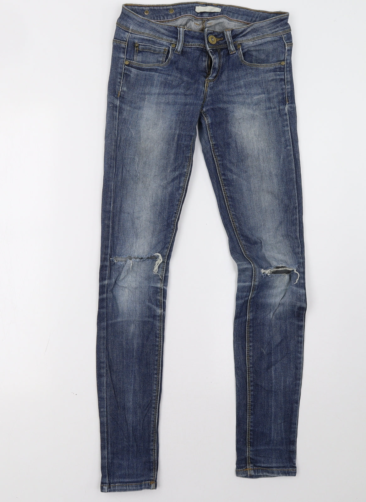 Womens UK Size 28 Terranova Regular Fit Straight Blue Jeans