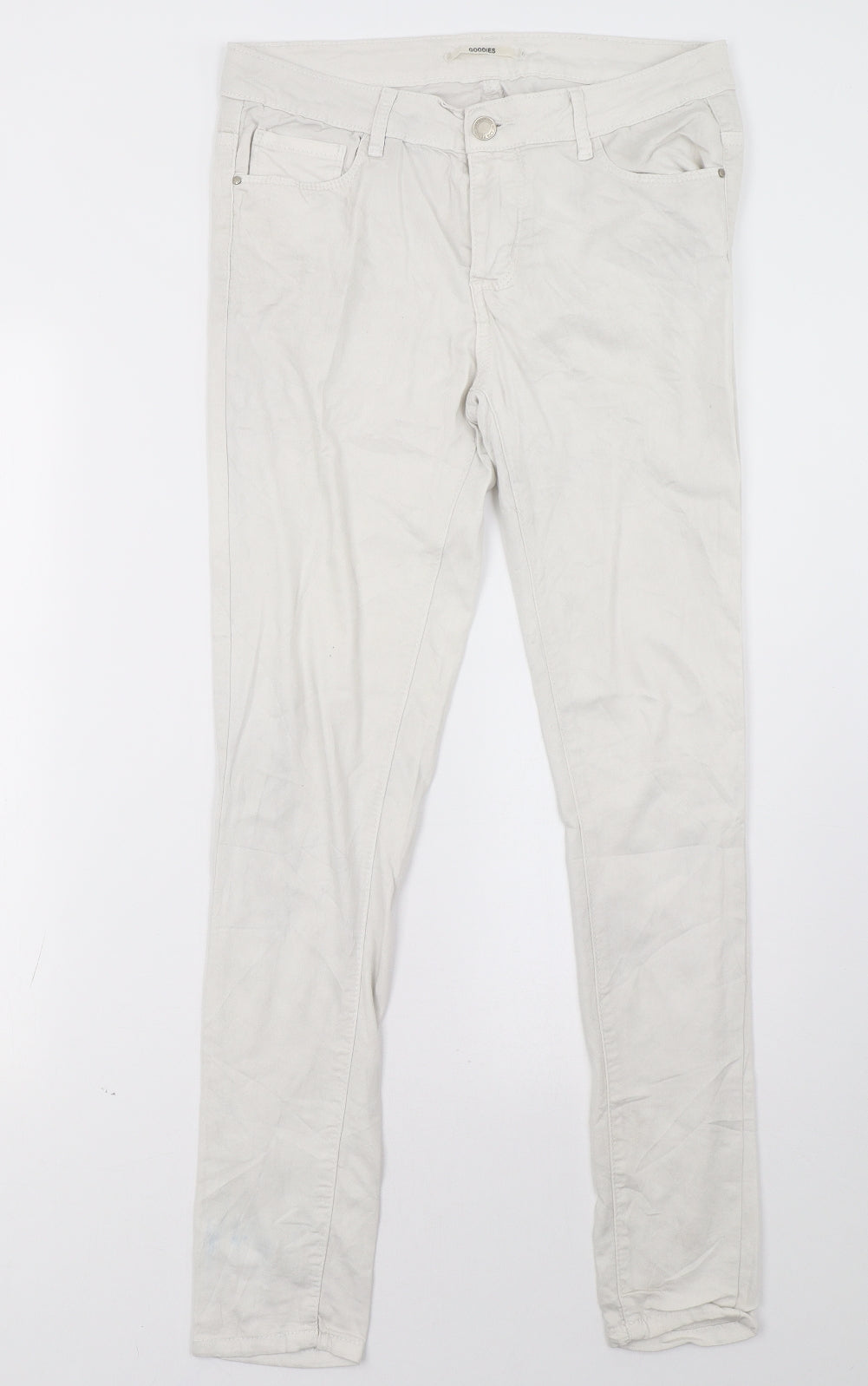 Womens UK Size 32 goodies Regular Fit Straight White Jeans