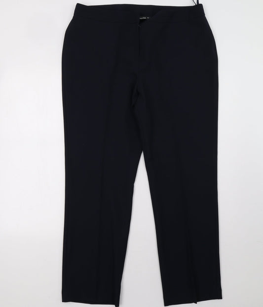 Womens UK Size 16 bonmarch Regular Fit  Blue Trousers
