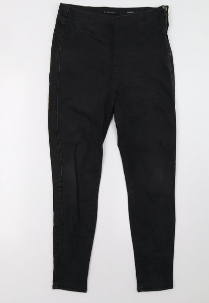 Womens UK Size 30 RESERVED Regular Fit Skinny Black Jeans