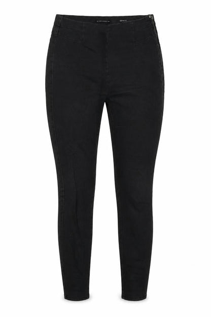 Front view of RESERVED women’s black skinny jeans, size UK 30, 30-inch leg