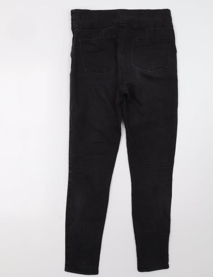 Womens UK Size 30 RESERVED Regular Fit Skinny Black Jeans