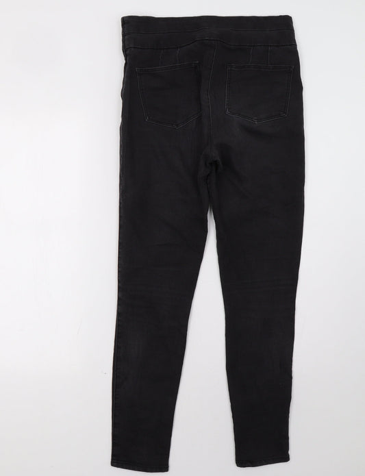 Womens UK Size 30 RESERVED Regular Fit Skinny Black Jeans