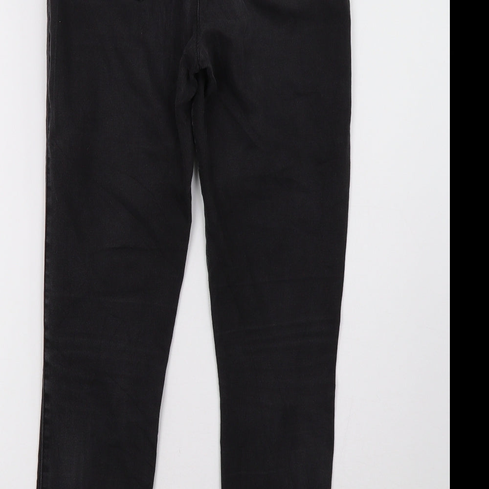 Womens UK Size 30 RESERVED Regular Fit Skinny Black Jeans