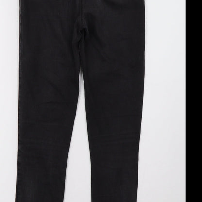 Womens UK Size 30 RESERVED Regular Fit Skinny Black Jeans