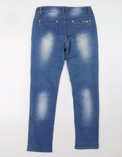 moon girl Womens Blue   Straight Jeans Size 12 L30 in