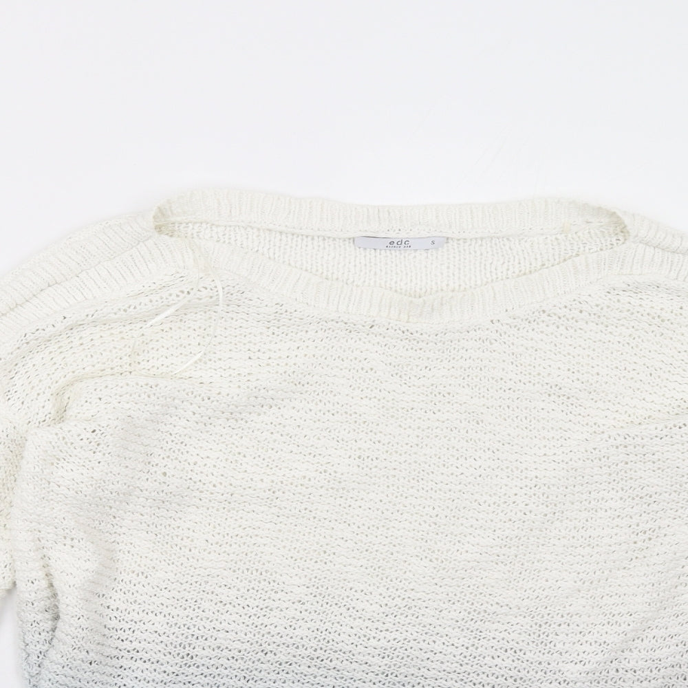 EDC Womens Blue   Pullover Sweatshirt Size S