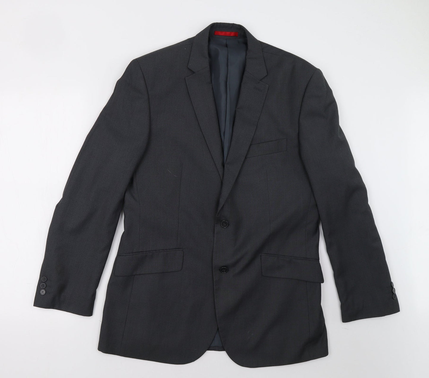 Mens UK Size 40 Burton Regular Grey Suit 3 Piece