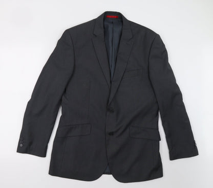 Mens UK Size 40 Burton Regular Grey Suit 3 Piece