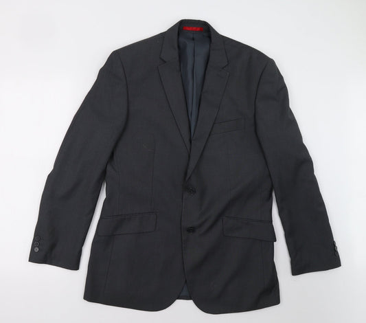 Mens UK Size 40 Burton Regular Grey Suit 3 Piece