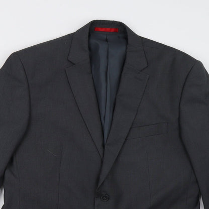 Mens UK Size 40 Burton Regular Grey Suit 3 Piece