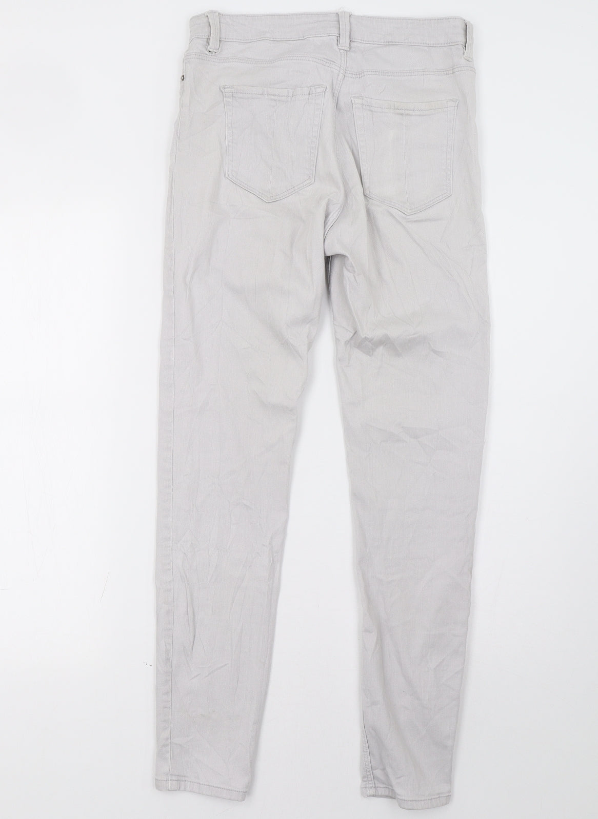 Womens UK Size 8 H&M Regular Fit Skinny Grey Jeans