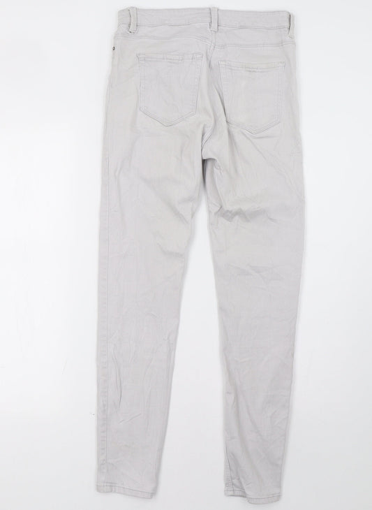 Womens UK Size 8 H&M Regular Fit Skinny Grey Jeans
