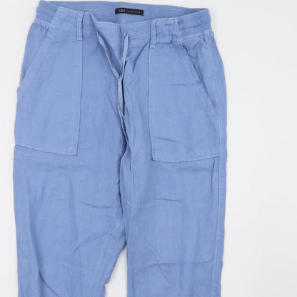 Womens UK Size 10 Marks and Spencer Regular Fit  Blue Trousers