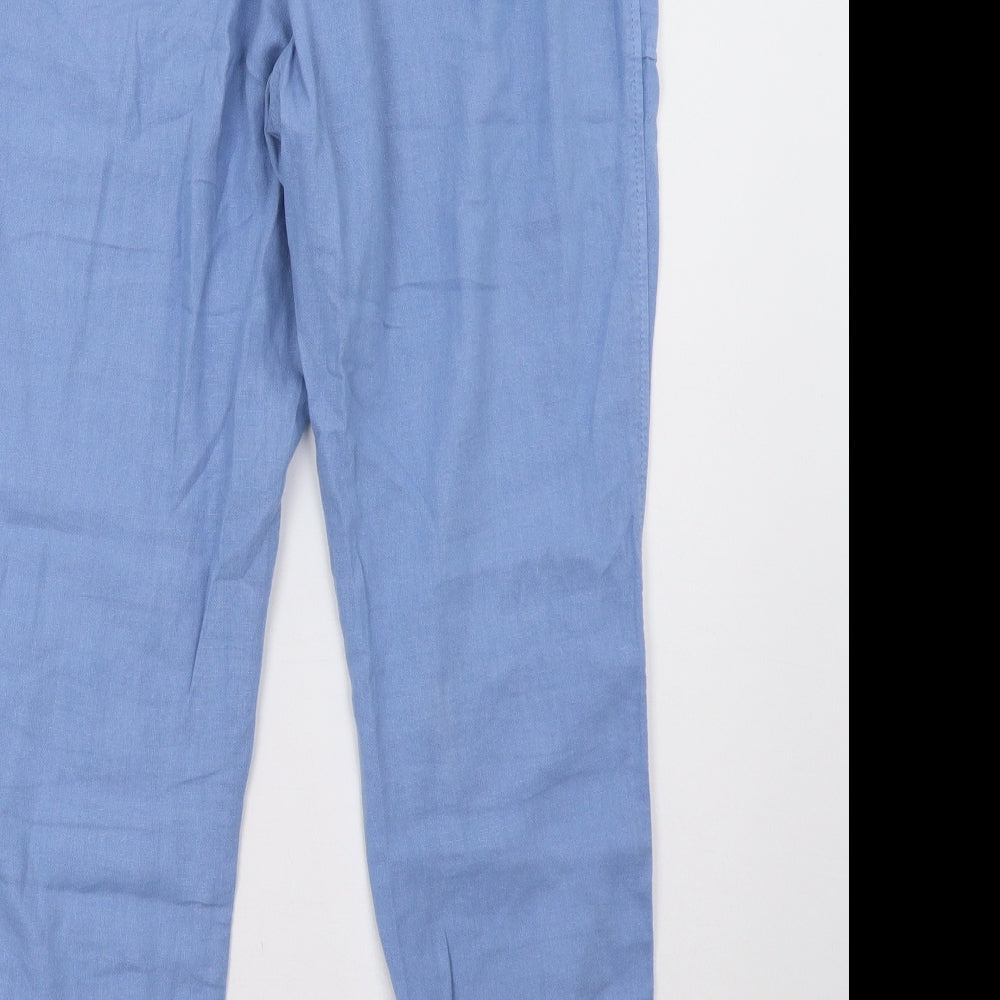 Womens UK Size 10 Marks and Spencer Regular Fit  Blue Trousers