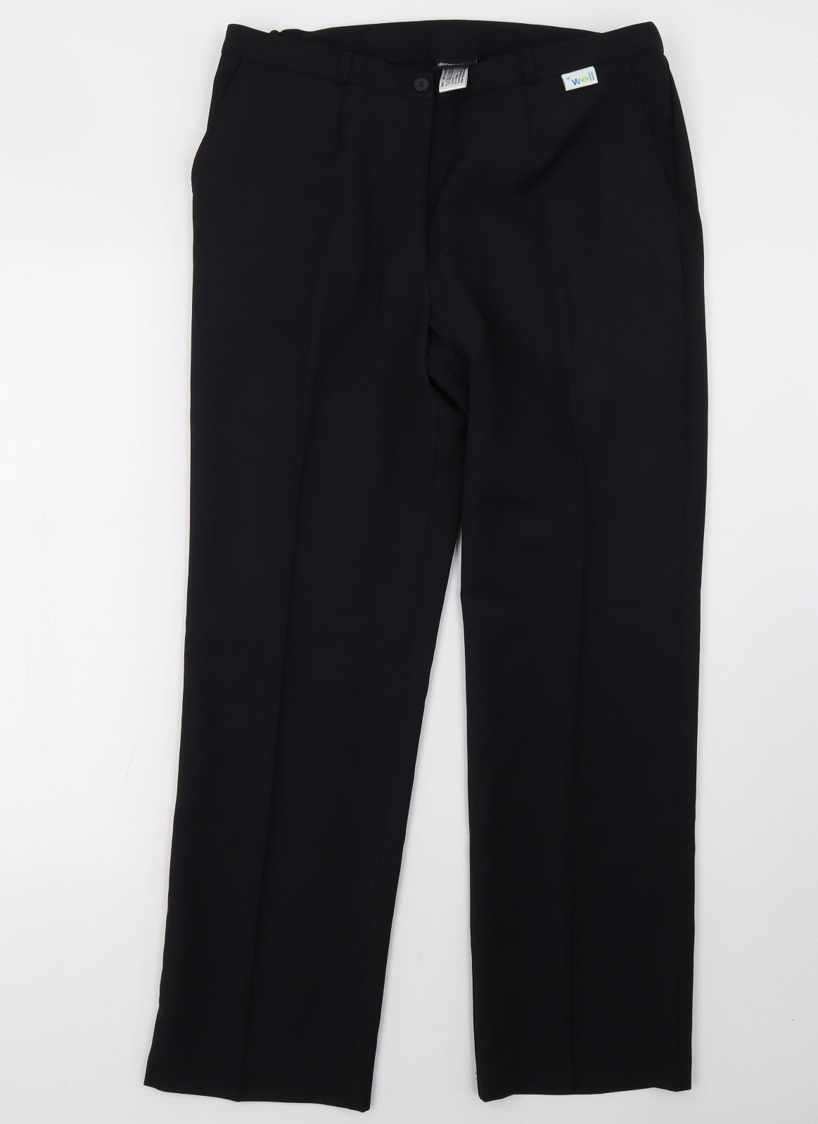 Dimensions Womens Black   Trousers  Size 12 L30 in