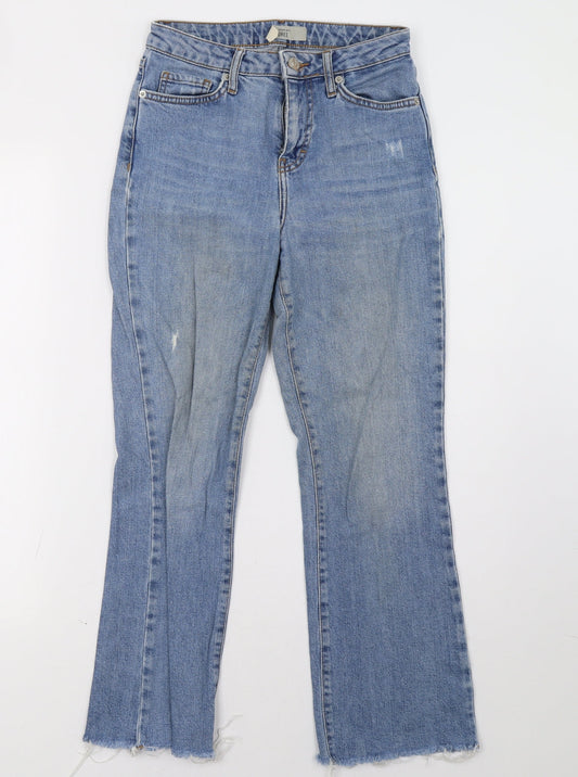 Topshop Womens Blue   Straight Jeans Size 25 L32 in