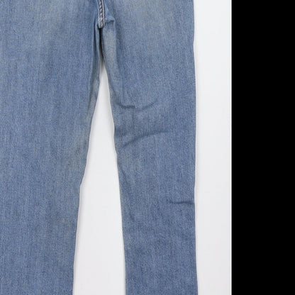 Topshop Womens Blue   Straight Jeans Size 25 L32 in