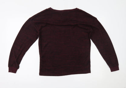 Back view of F&F women’s red solid top pyjama top, size UK 10