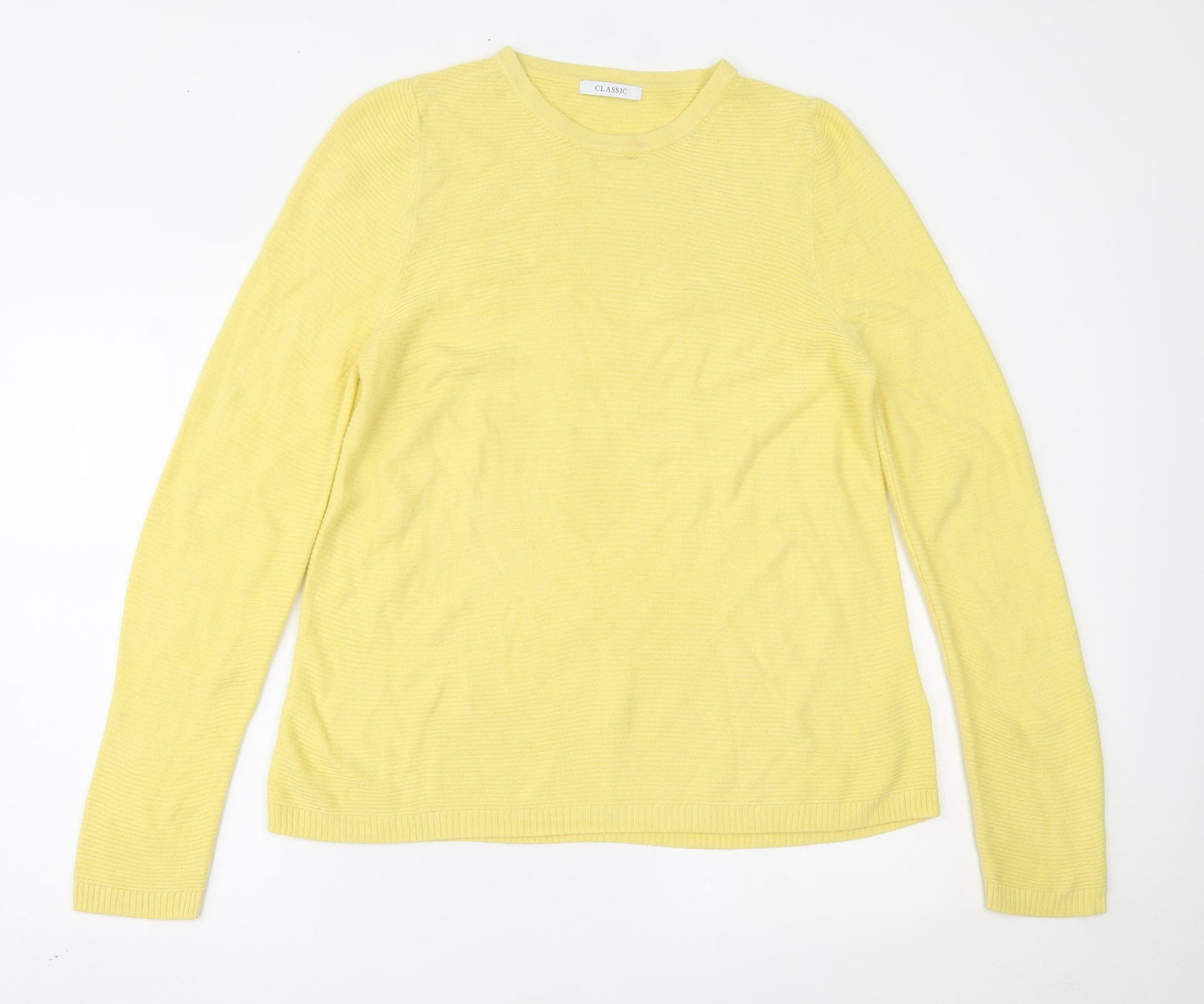 Womens UK Size 16 Marks and Spencer Yellow Pullover Jumper